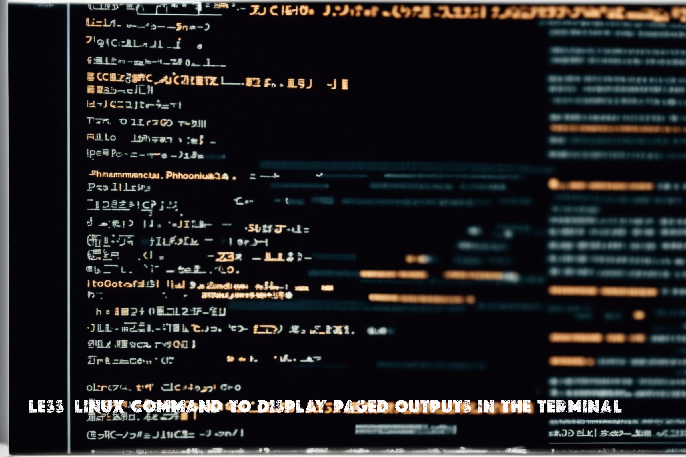 less – Linux command to display paged outputs in the terminal