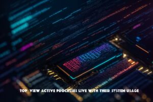 View active processes live with their system usage – a standard system utility top