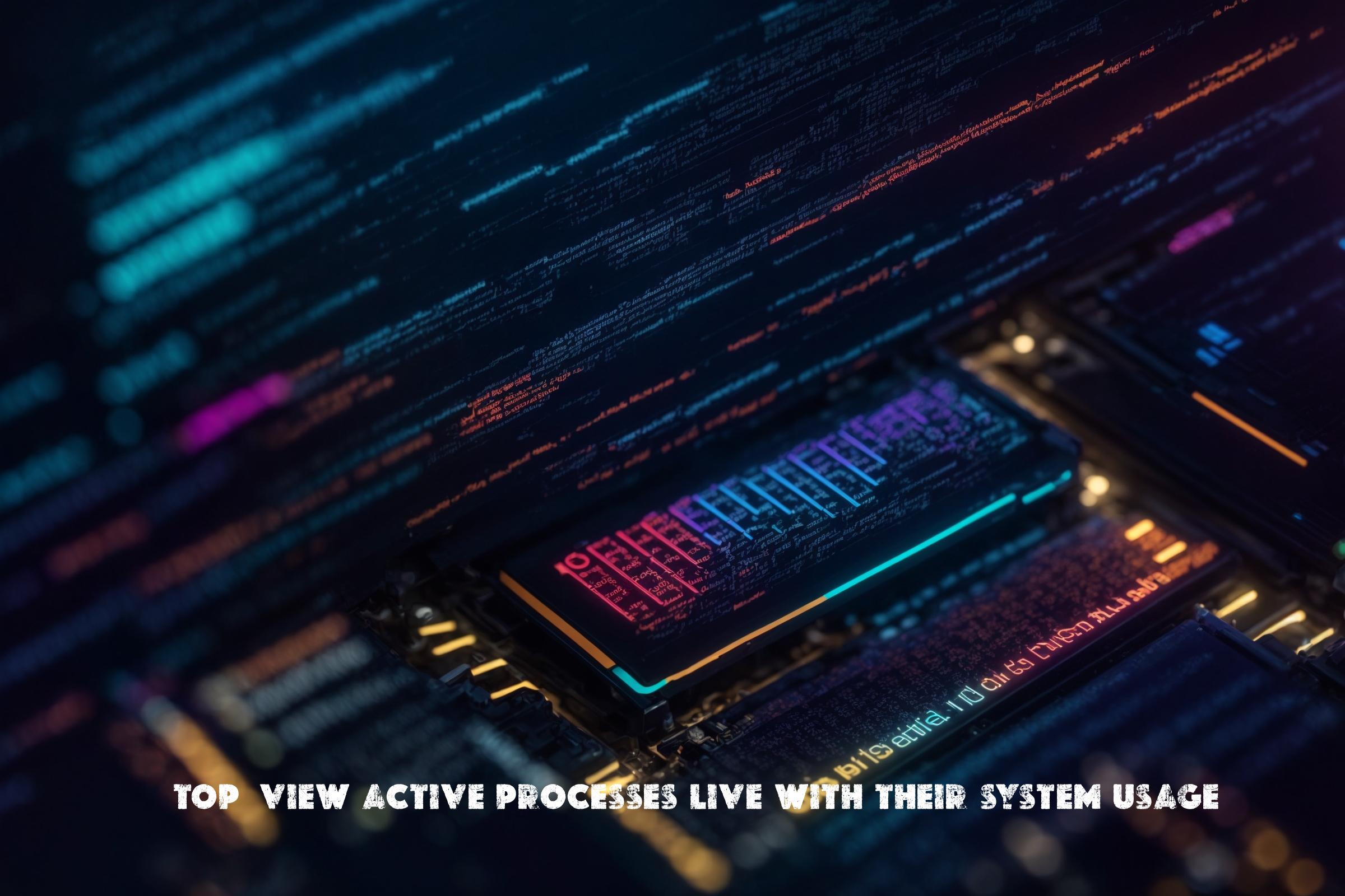 View active processes live with their system usage – a standard system utility top